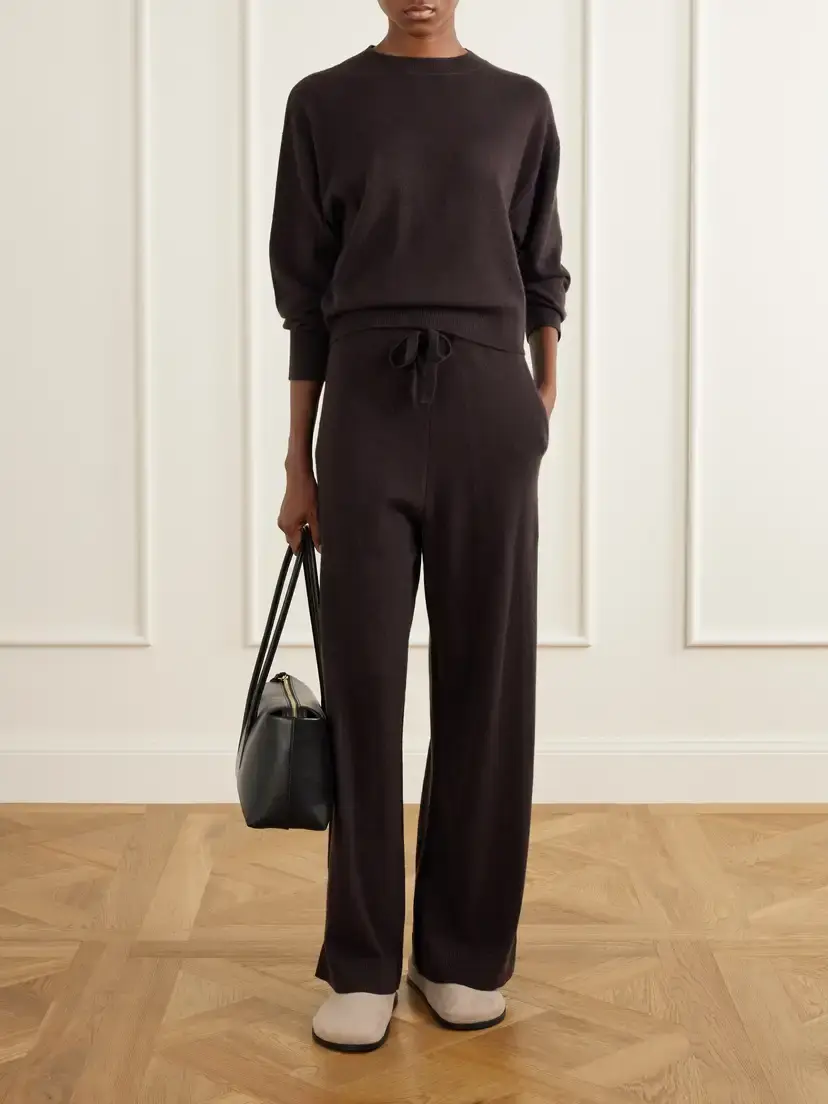 Le Kasha Suria Ribbed Organic Cashmere Wide-leg Pants | Thumbnail 2 Le Kasha Suria Ribbed Organic Cashmere Wide-leg Pants | Thumbnail 2
