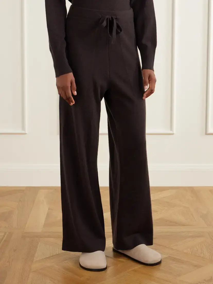 Le Kasha Suria Ribbed Organic Cashmere Wide-leg Pants | Thumbnail 3 Le Kasha Suria Ribbed Organic Cashmere Wide-leg Pants | Thumbnail 3