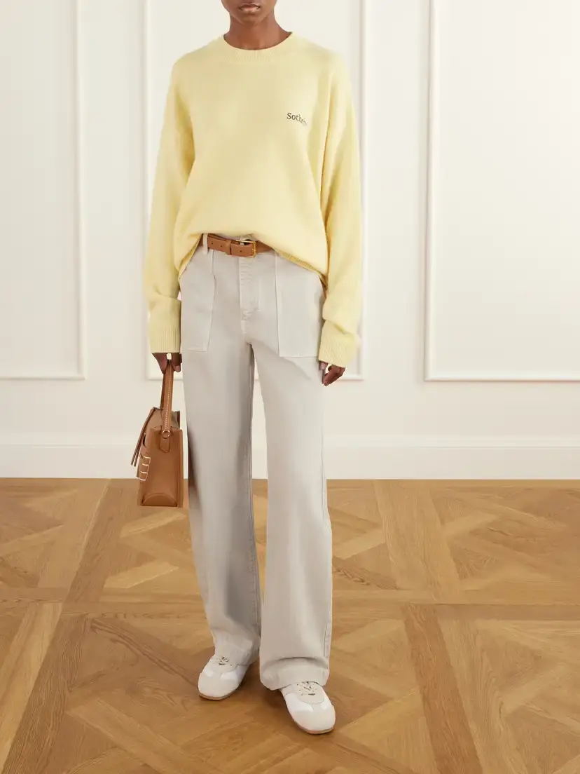 Frame + Sotheby's Logo-embroidered Cashmere Sweater | Thumbnail 2 Frame + Sotheby's Logo-embroidered Cashmere Sweater | Thumbnail 2