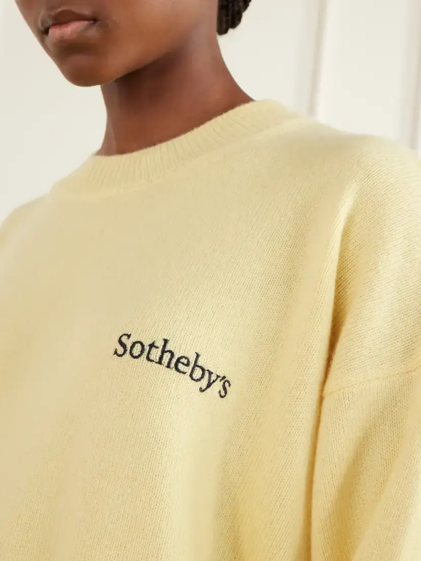 Frame + Sotheby's Logo-embroidered Cashmere Sweater | Thumbnail 5 Frame + Sotheby's Logo-embroidered Cashmere Sweater | Thumbnail 5