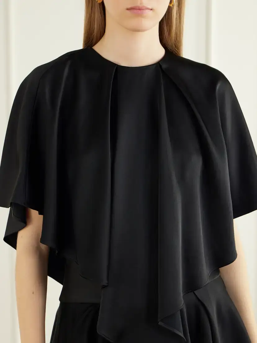 Stella McCartney Gathered Satin Mini Dress | Thumbnail 5 Stella McCartney Gathered Satin Mini Dress | Thumbnail 5