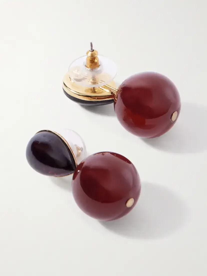 Jennifer Behr Allison Gold-tone Carnelian Earrings | Thumbnail 3 Jennifer Behr Allison Gold-tone Carnelian Earrings | Thumbnail 3