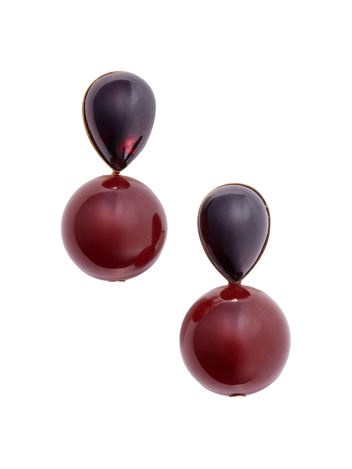 Allison Gold-tone Carnelian Earrings Allison Gold-tone Carnelian Earrings