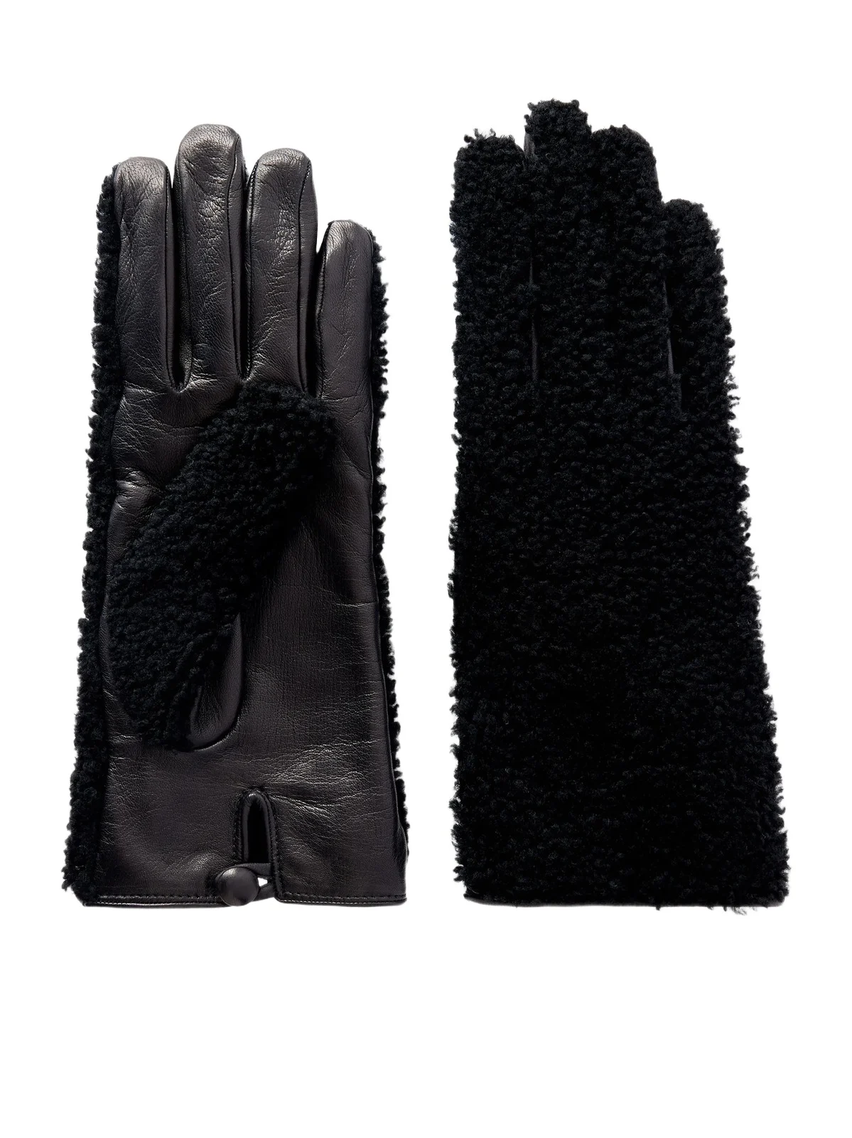 Eglantina Leather-trimmed Shearling Gloves Eglantina Leather-trimmed Shearling Gloves