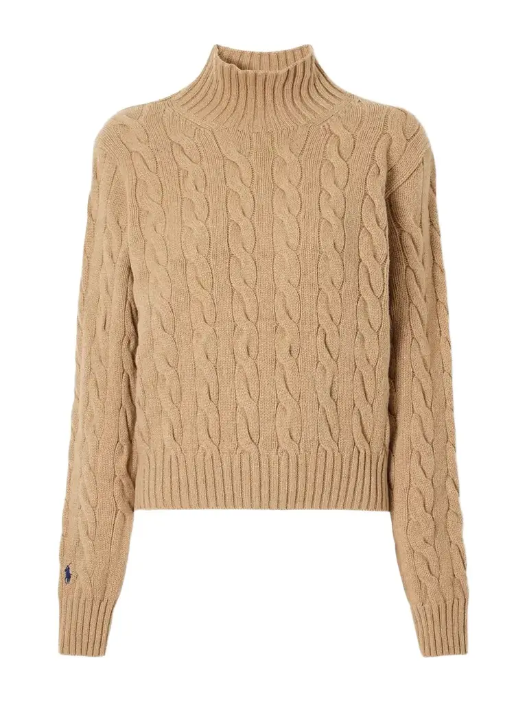 Polo Ralph Lauren Cable-knit Wool And Cashmere-blend Turtleneck Sweater | Image 1 Polo Ralph Lauren Cable-knit Wool And Cashmere-blend Turtleneck Sweater | Image 1