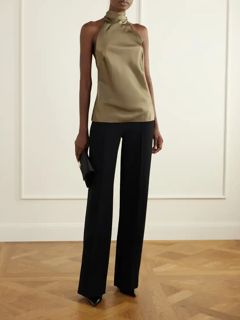 Ralph Lauren Collection Chilton Satin Halterneck Top | Thumbnail 2 Ralph Lauren Collection Chilton Satin Halterneck Top | Thumbnail 2