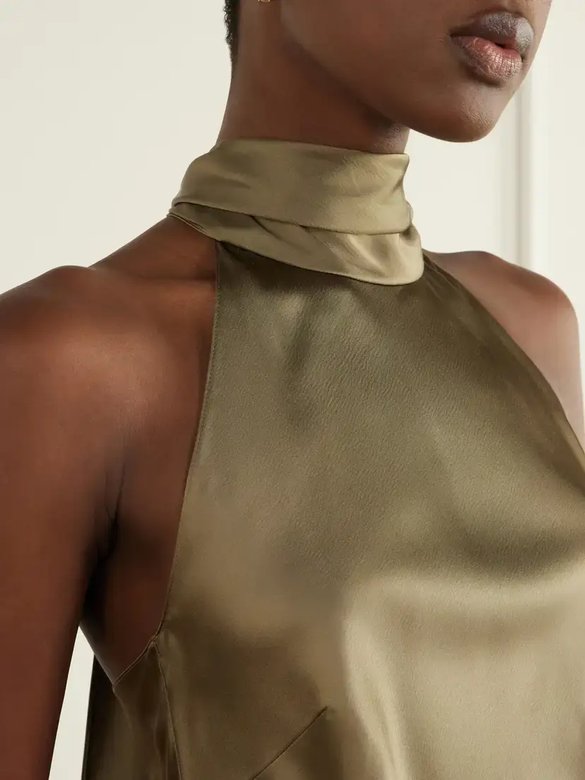 Ralph Lauren Collection Chilton Satin Halterneck Top | Thumbnail 4 Ralph Lauren Collection Chilton Satin Halterneck Top | Thumbnail 4