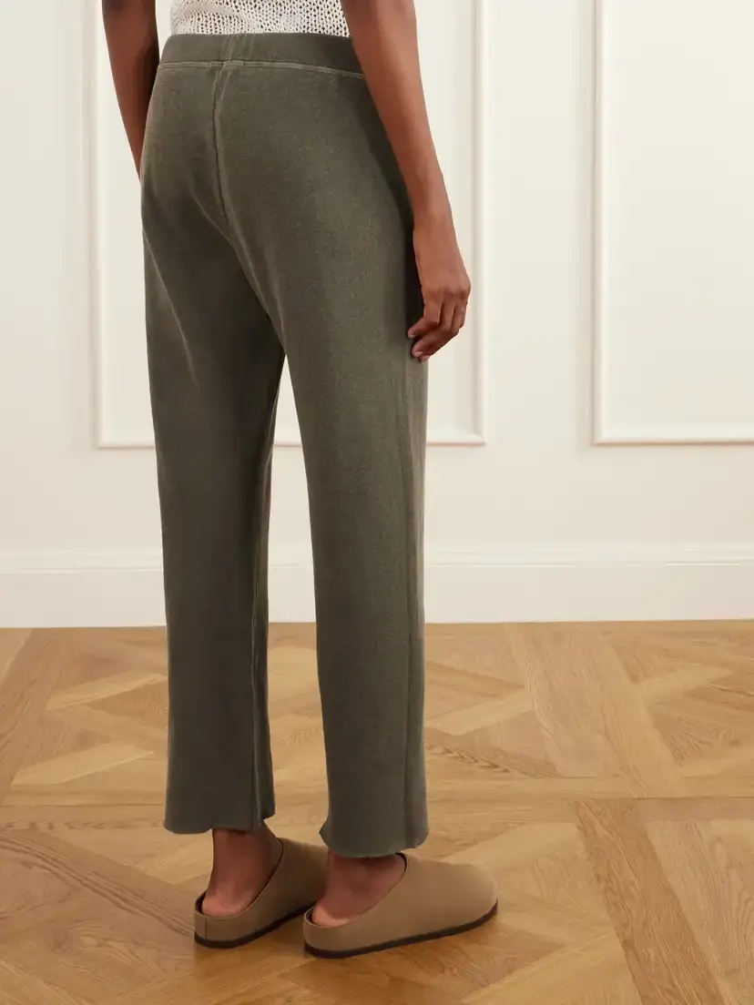 James Perse Cropped Brushed Cotton-terry Track Pants | Thumbnail 4 James Perse Cropped Brushed Cotton-terry Track Pants | Thumbnail 4