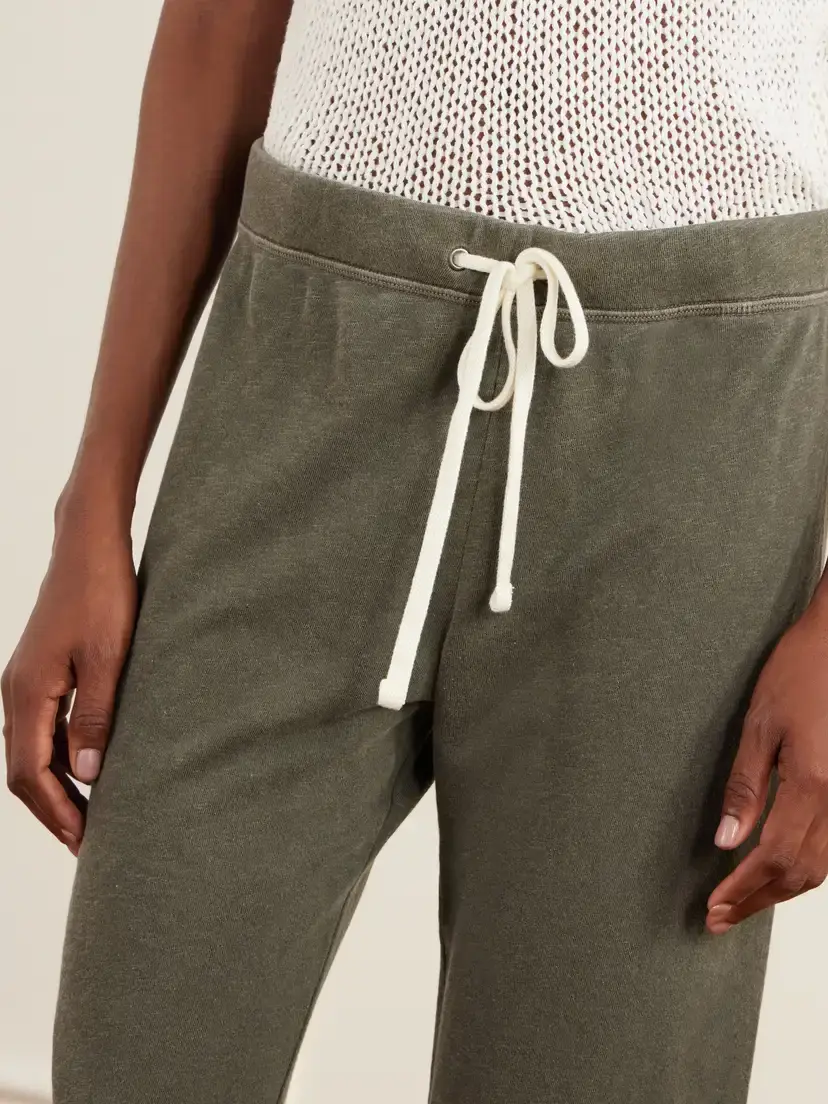 James Perse Cropped Brushed Cotton-terry Track Pants | Thumbnail 5 James Perse Cropped Brushed Cotton-terry Track Pants | Thumbnail 5