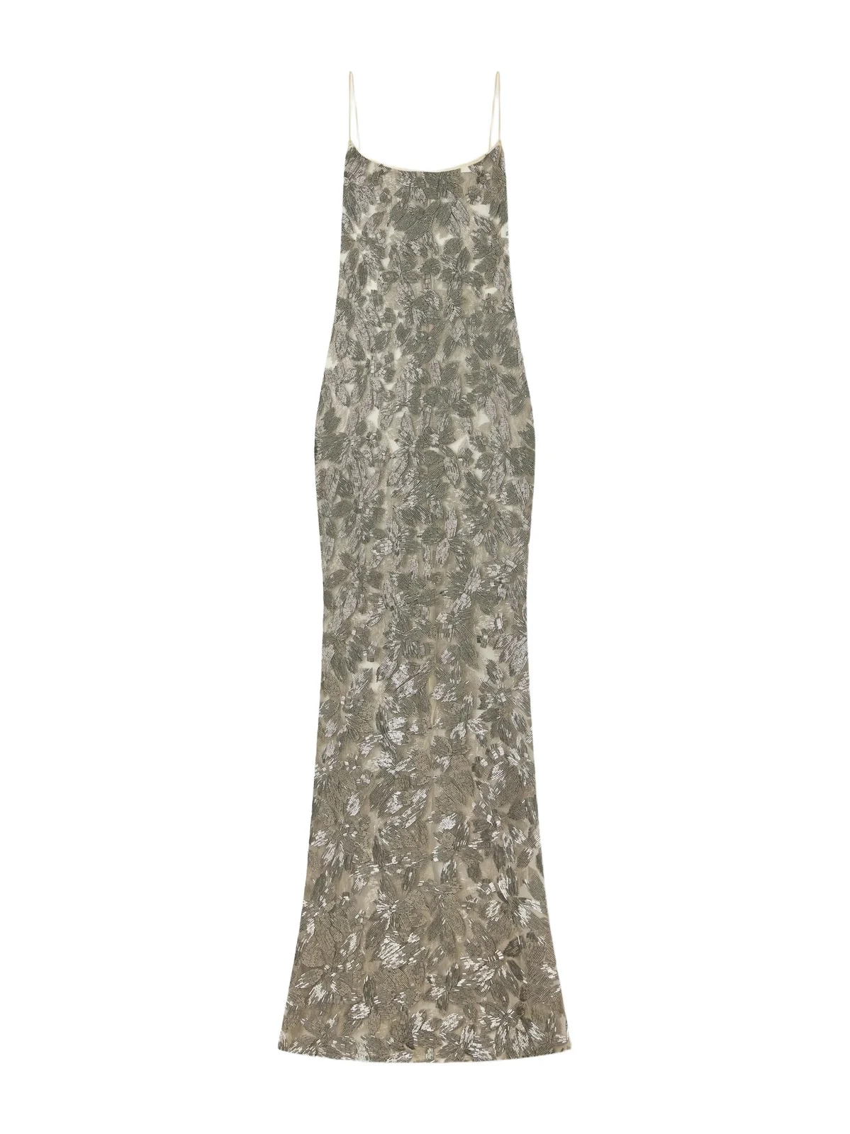 Ilkyaz Ozel Embellished Silver-tone Organza Gown