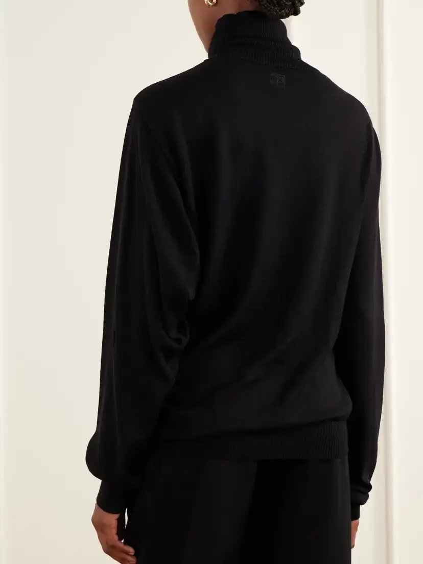 Magda Butrym Gathered Wool Turtleneck | Thumbnail 3