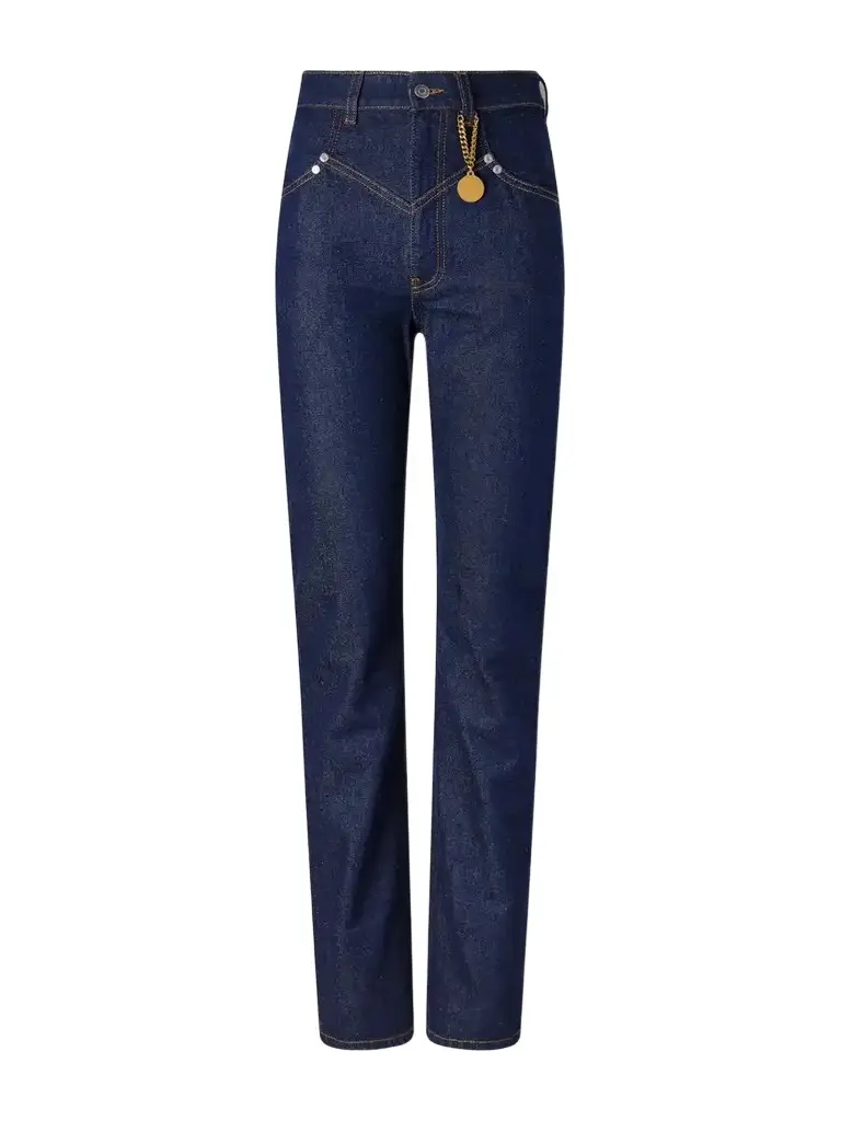 High-waist Straight-leg Jeans