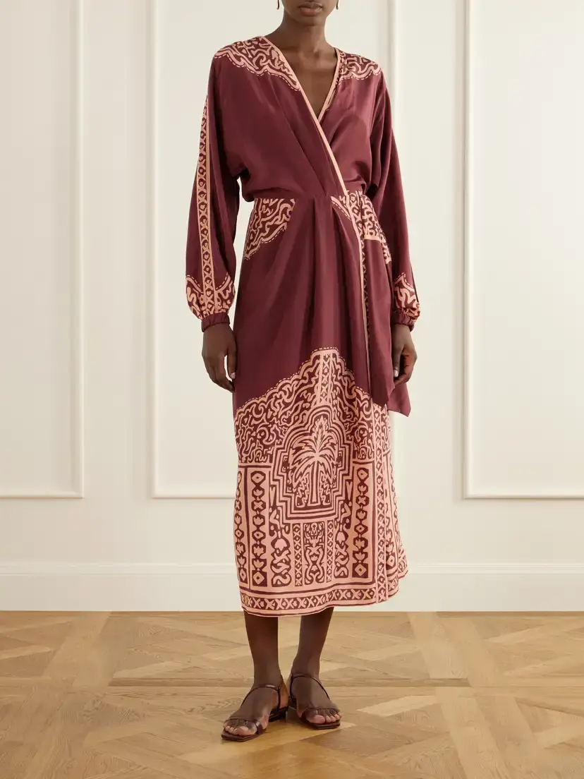 Johanna Ortiz Heatborne Printed Silk Wrap Maxi Dress | Thumbnail 3 Johanna Ortiz Heatborne Printed Silk Wrap Maxi Dress | Thumbnail 3