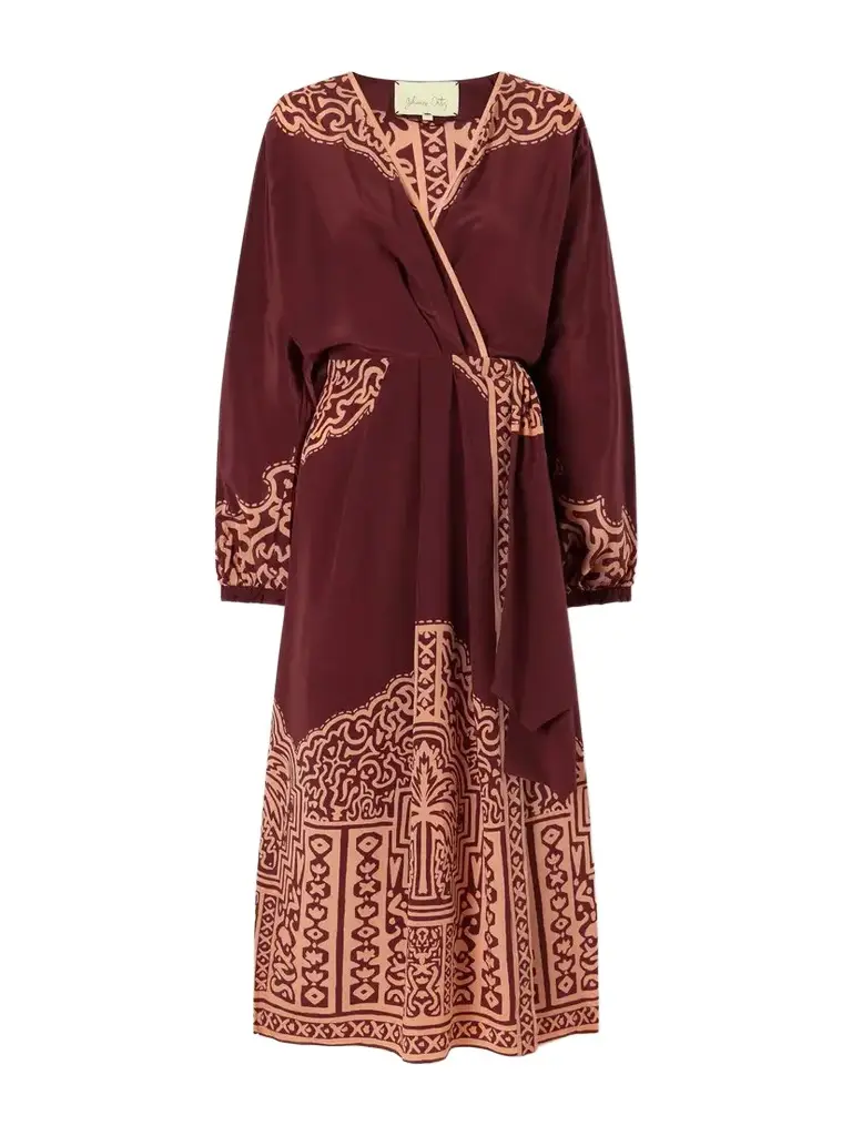 Johanna Ortiz Heatborne Printed Silk Wrap Maxi Dress | Image 1 Johanna Ortiz Heatborne Printed Silk Wrap Maxi Dress | Image 1