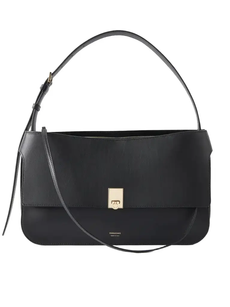 Ferragamo Cara Leather Shoulder Bag