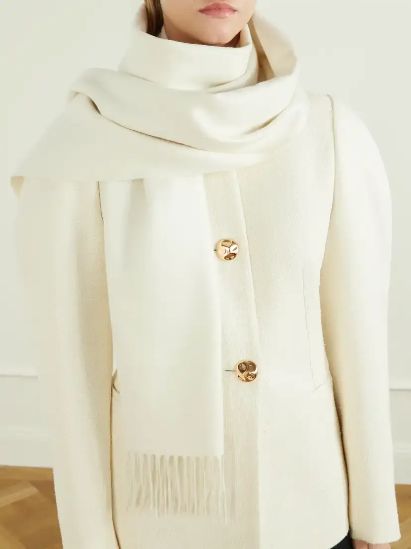 Gabriela Hearst Blaine Fringed Silk And Cashmere-blend Scarf | Thumbnail 2 Gabriela Hearst Blaine Fringed Silk And Cashmere-blend Scarf | Thumbnail 2