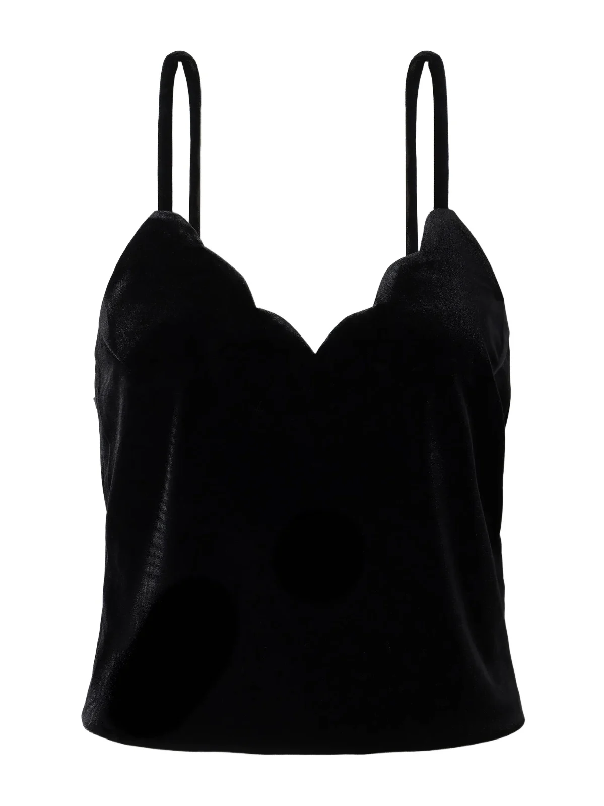 Loretta Caponi Pyrite Scalloped Velvet Cami