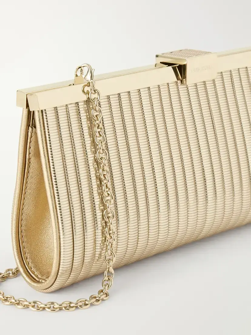 Aquazzura Heatwave Metallic Leather Clutch Bag | Thumbnail 6
