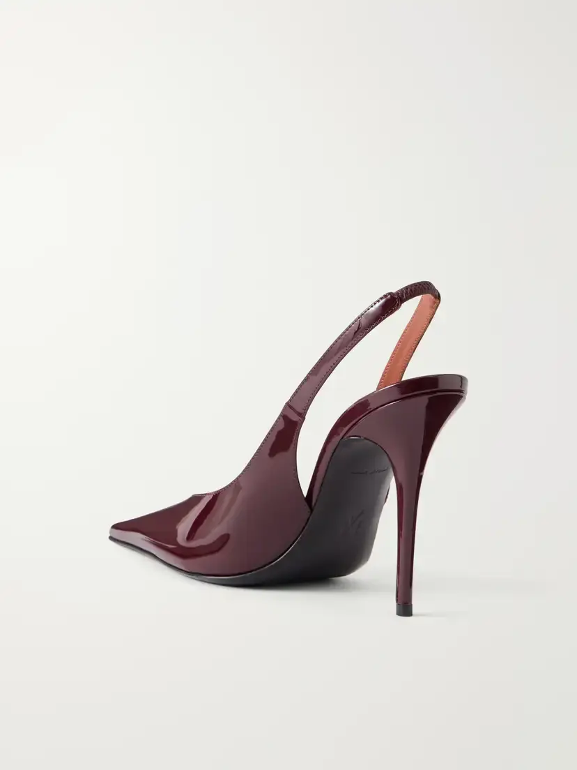 Amina Muaddi Anok 105 Patent Leather Slingback Pumps | Thumbnail 3 Amina Muaddi Anok 105 Patent Leather Slingback Pumps | Thumbnail 3