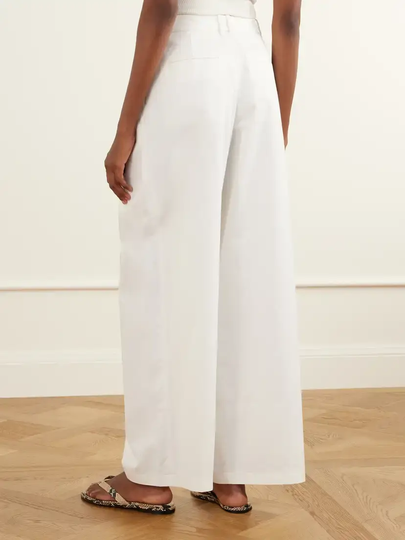 DÔEN Lisa High-waist Pleated Cotton-twill Wide-leg Pants | Thumbnail 3 DÔEN Lisa High-waist Pleated Cotton-twill Wide-leg Pants | Thumbnail 3