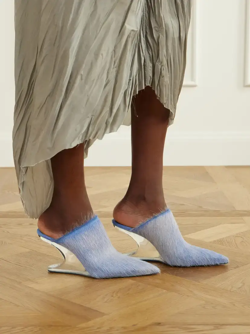 Rick Owens Cantilever Calf Hair Pumps | Thumbnail 2