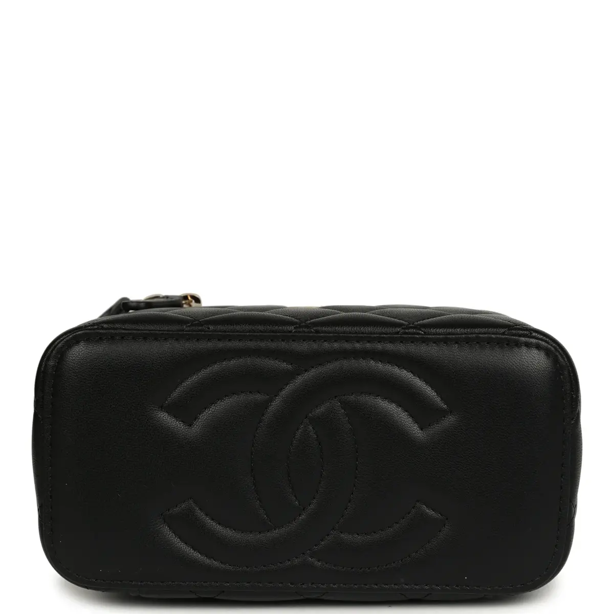 Chanel Chanel Small Top Handle Vanity Case with Chain Black Lambskin Antique Gold Hardware | Thumbnail 6 Chanel Chanel Small Top Handle Vanity Case with Chain Black Lambskin Antique Gold Hardware | Thumbnail 6