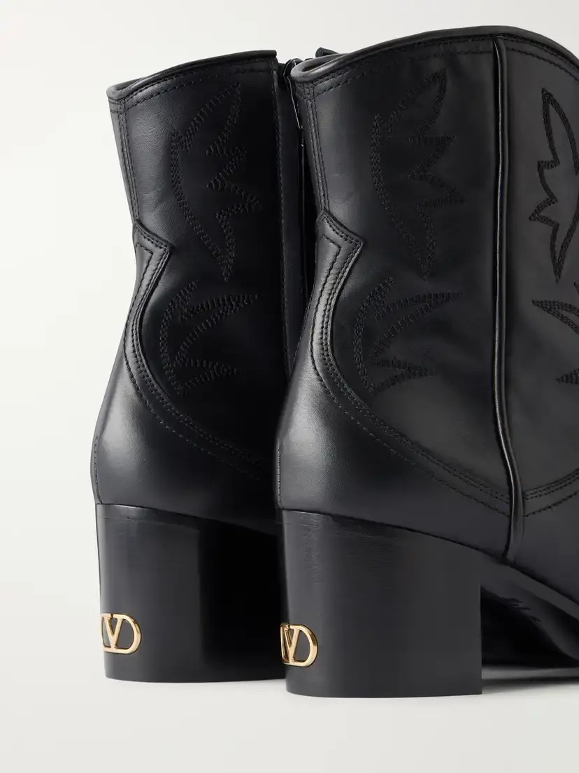 Valentino Garavani Zimmy 40 Embroidered Leather Ankle Boots | Thumbnail 5