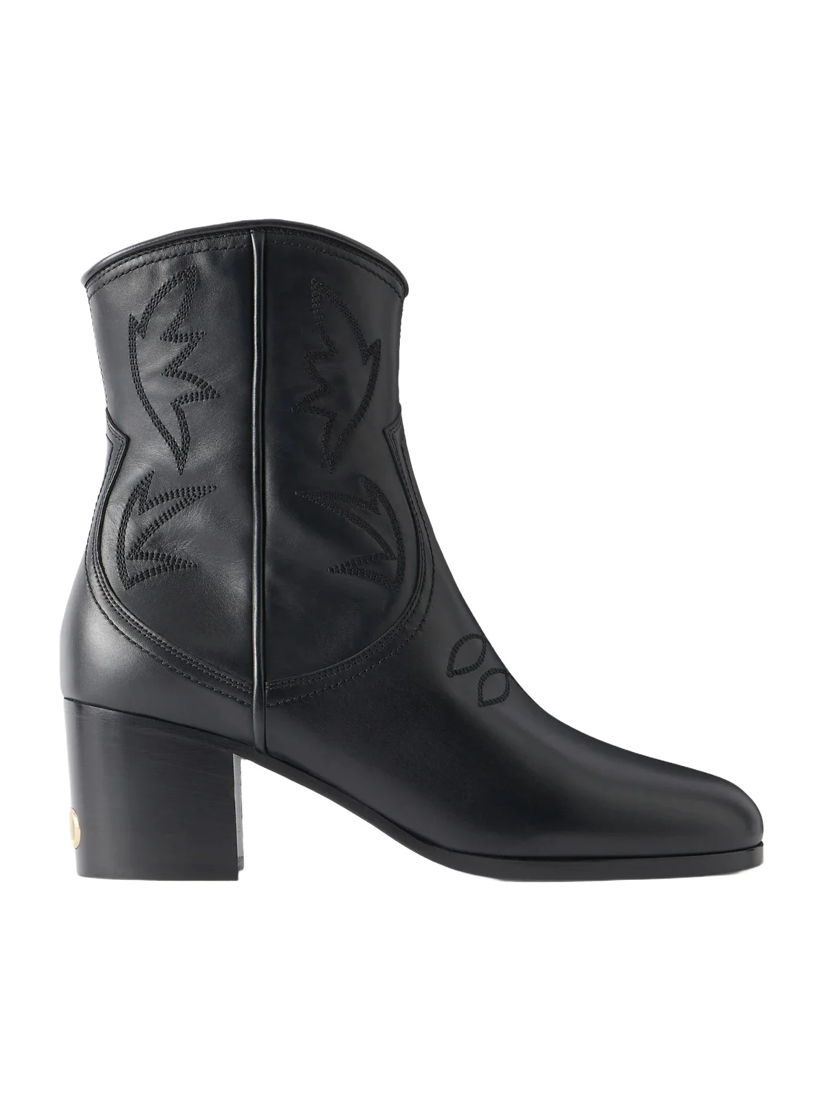 Valentino Garavani Zimmy 40 Embroidered Leather Ankle Boots