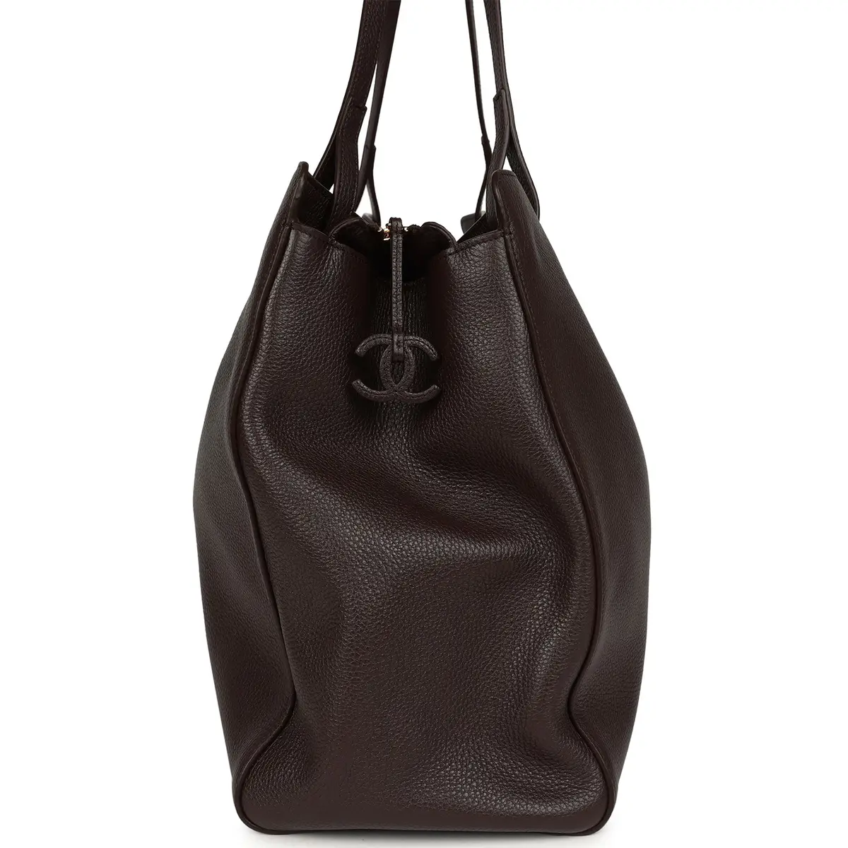 Chanel Chanel XXL "It Girl" Shopping Tote Brown Grained Calfskin Gold Hardware | Thumbnail 3 Chanel Chanel XXL "It Girl" Shopping Tote Brown Grained Calfskin Gold Hardware | Thumbnail 3