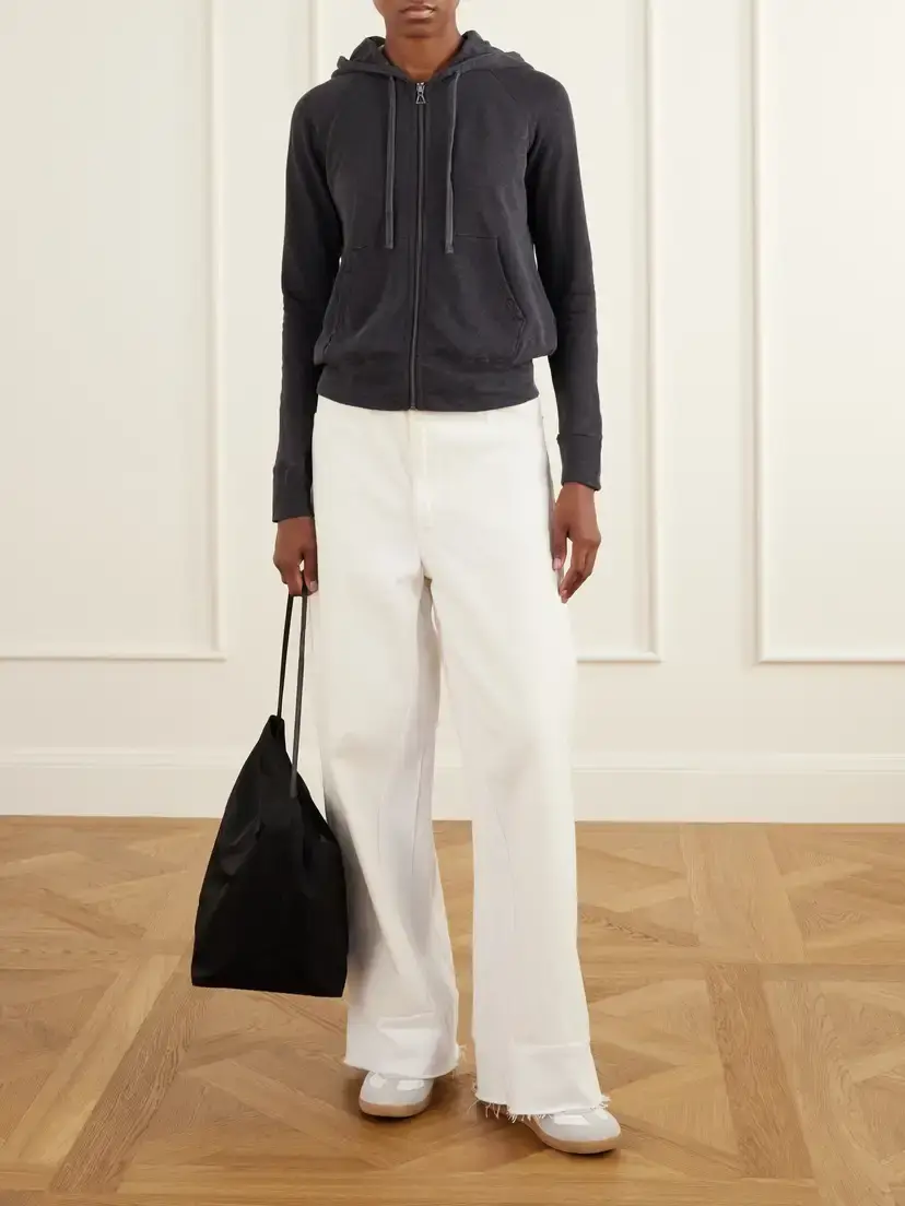 James Perse French Cotton-terry Hoodie | Thumbnail 2 James Perse French Cotton-terry Hoodie | Thumbnail 2