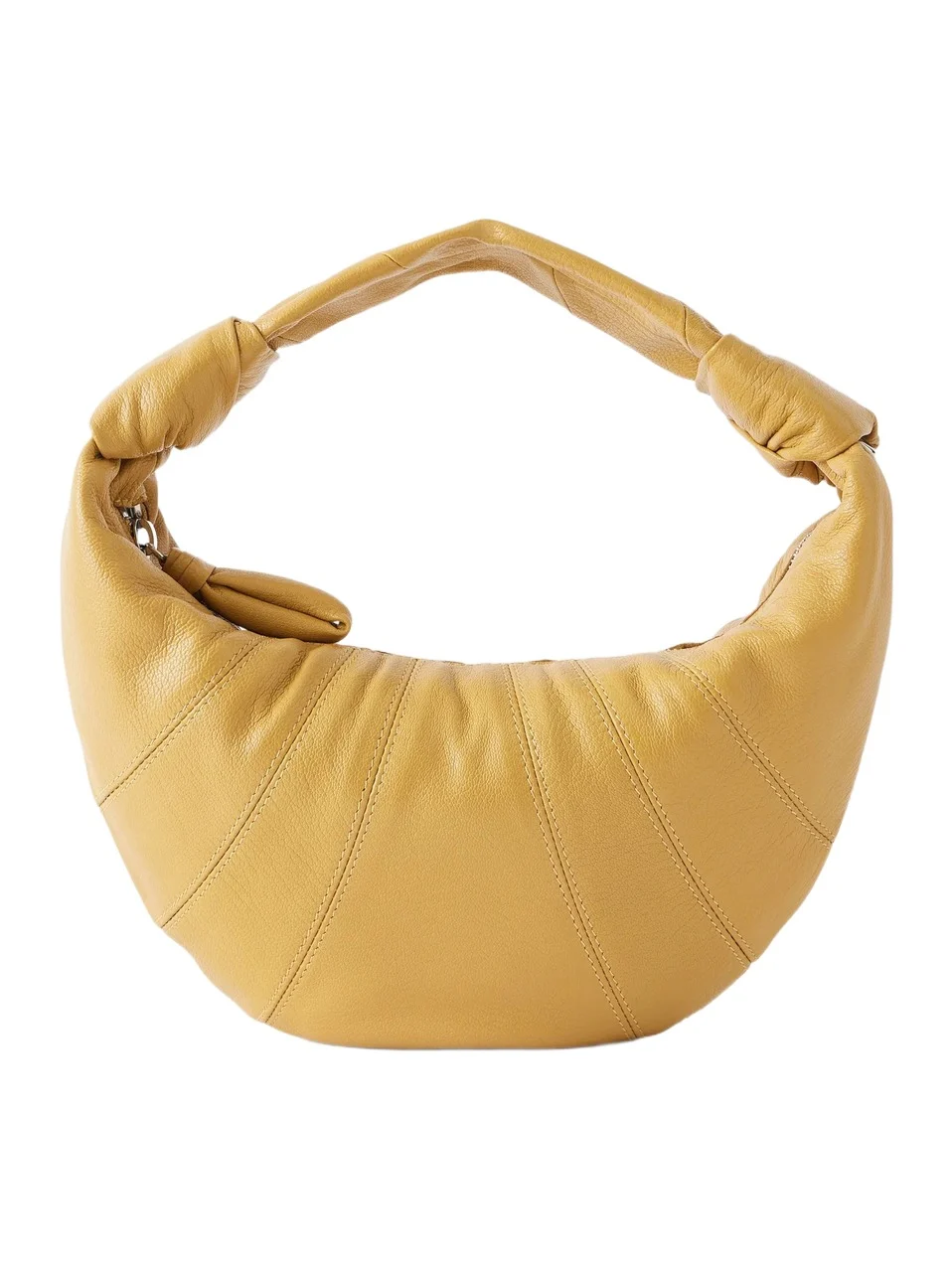 Lemaire Mini Fortune Croissant Paneled Leather Top-handle Bag