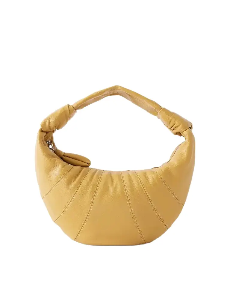 Mini Fortune Croissant Paneled Leather Shoulder Bag Mini Fortune Croissant Paneled Leather Shoulder Bag