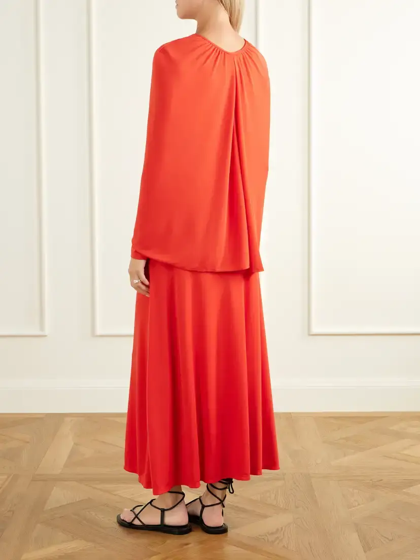 Johanna Ortiz Silent Solistice Cape-effect Draped Stretch-jersey Maxi Dress | Thumbnail 3 Johanna Ortiz Silent Solistice Cape-effect Draped Stretch-jersey Maxi Dress | Thumbnail 3