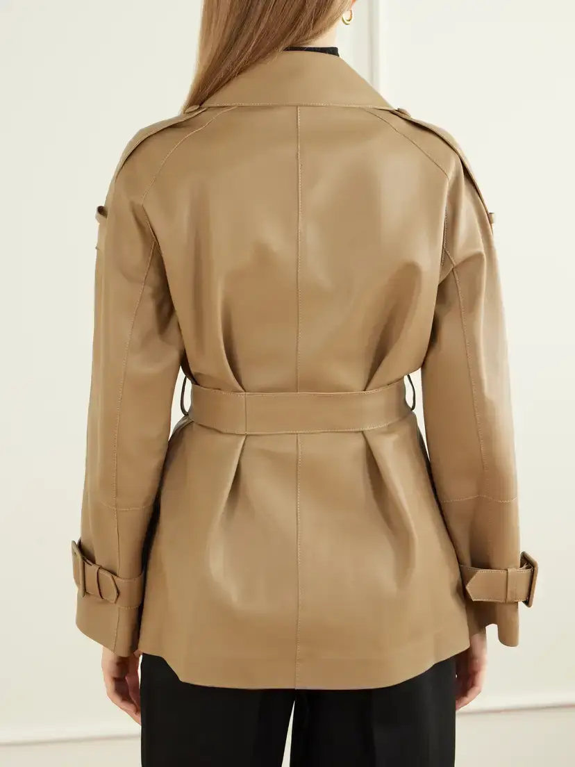 Nour Hammour Nera Leather Cropped Jacket | Thumbnail 3 Nour Hammour Nera Leather Cropped Jacket | Thumbnail 3