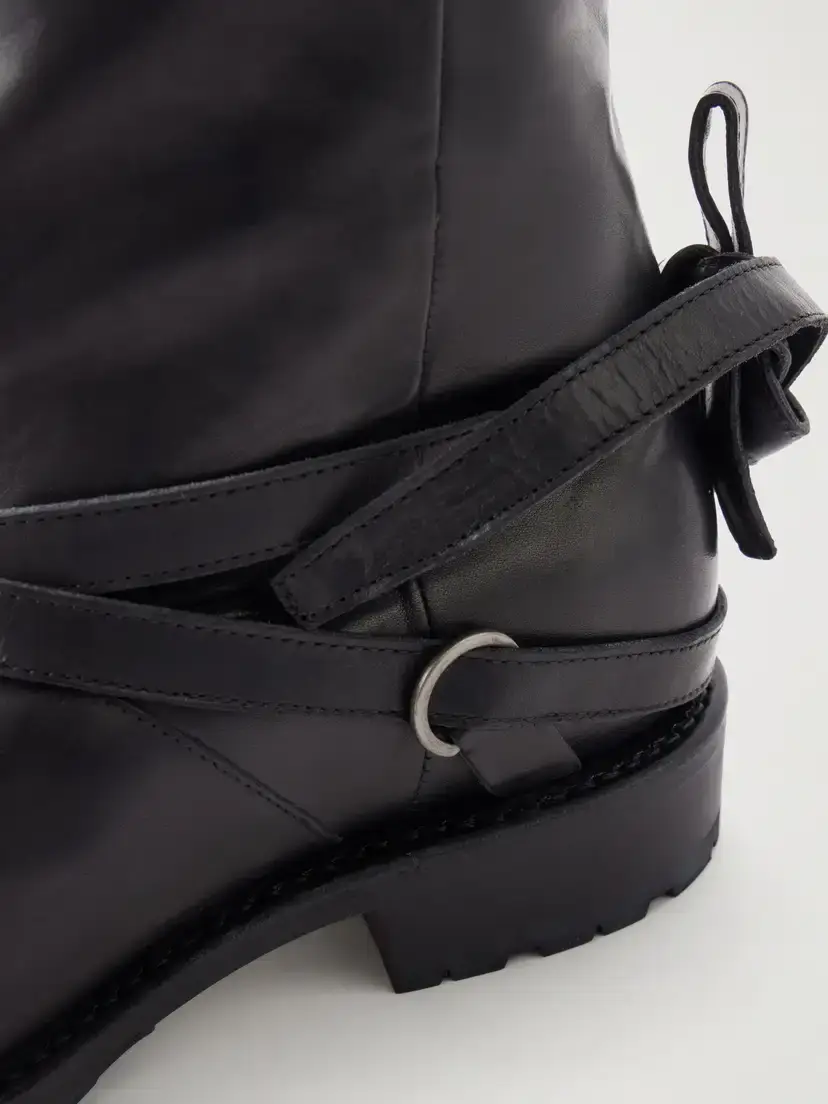 Our Legacy High Engine Tie-embellished Leather Knee Boots | Thumbnail 5