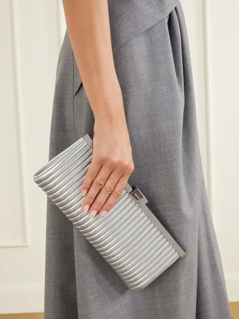 Aquazzura Heatwave Metallic Leather Clutch | Thumbnail 2 Aquazzura Heatwave Metallic Leather Clutch | Thumbnail 2