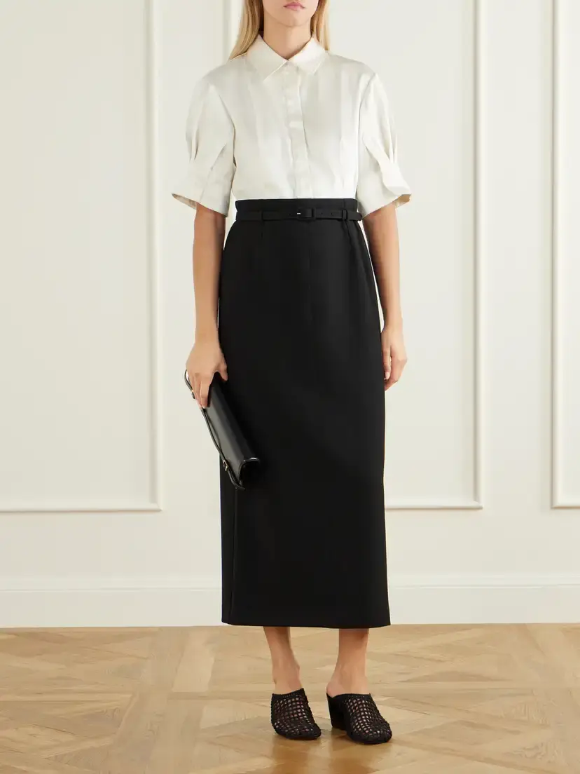 Simkhai Alvera Belted Twill Midi Dress | Thumbnail 2 Simkhai Alvera Belted Twill Midi Dress | Thumbnail 2