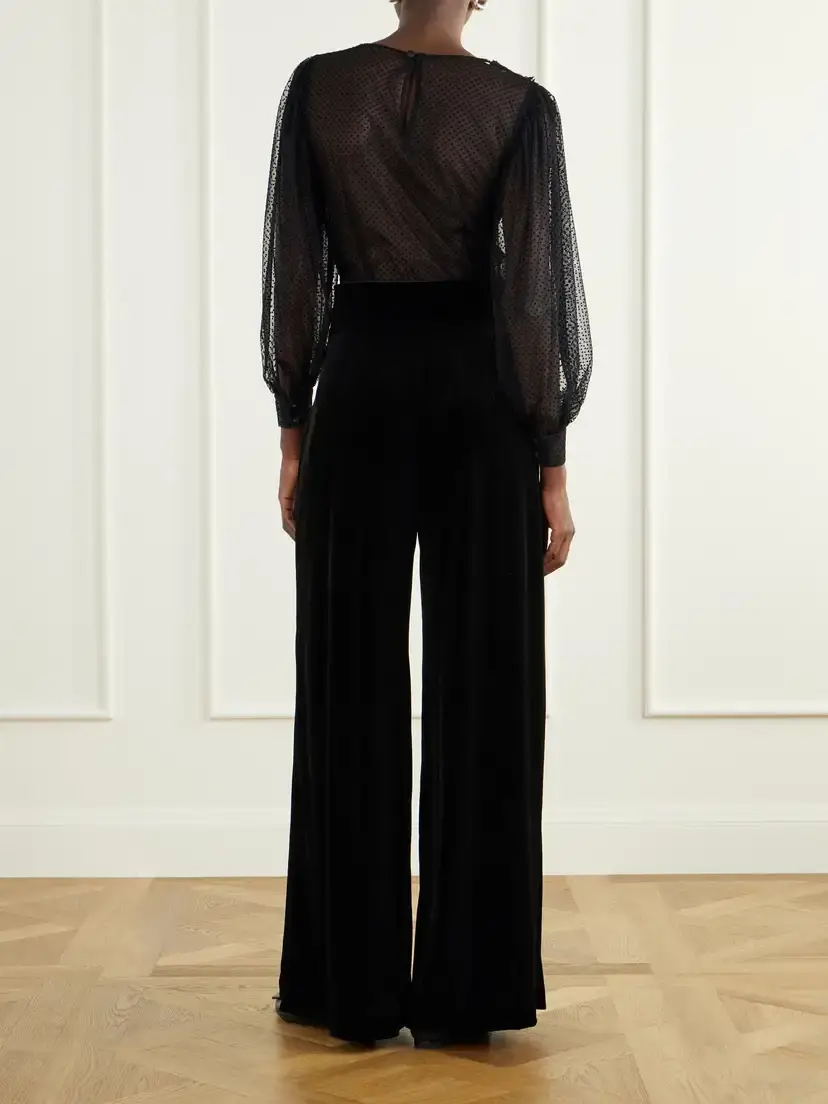 Loretta Caponi Egnazia High-waist Wide-leg Satin Pants | Thumbnail 3