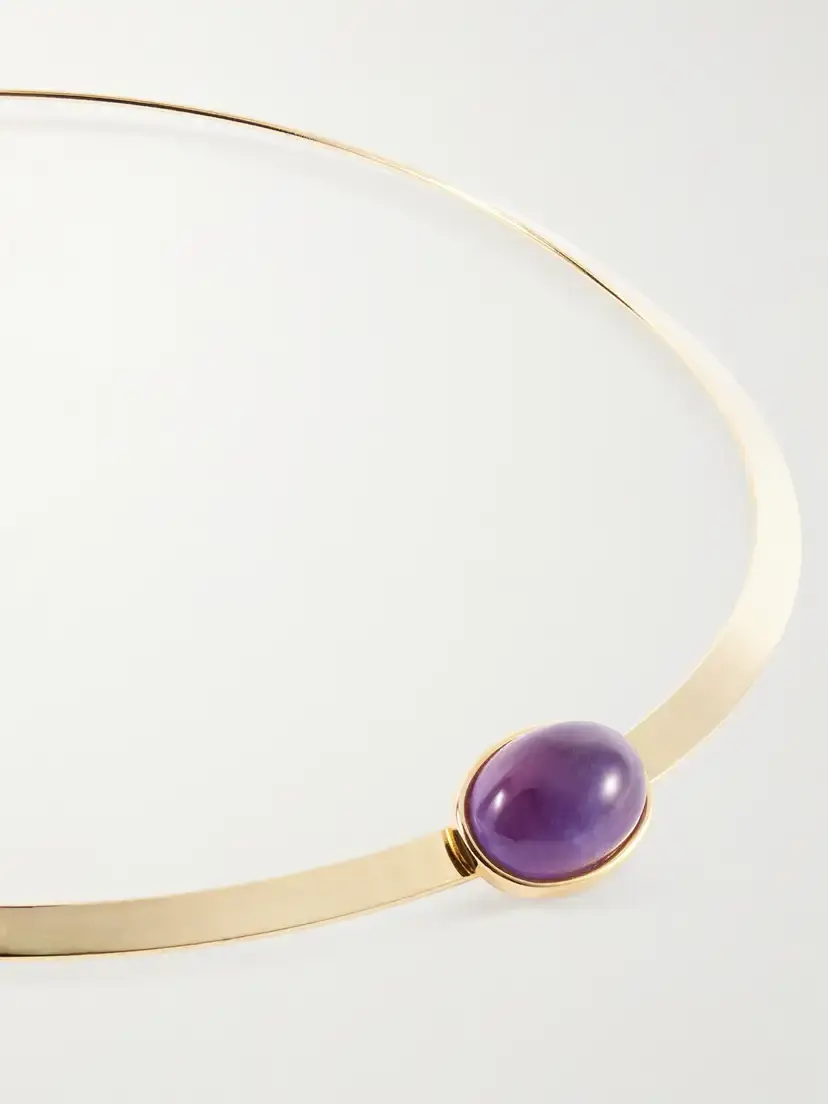 Jennifer Behr Elaine Gold-plated Amethyst Necklace | Thumbnail 4