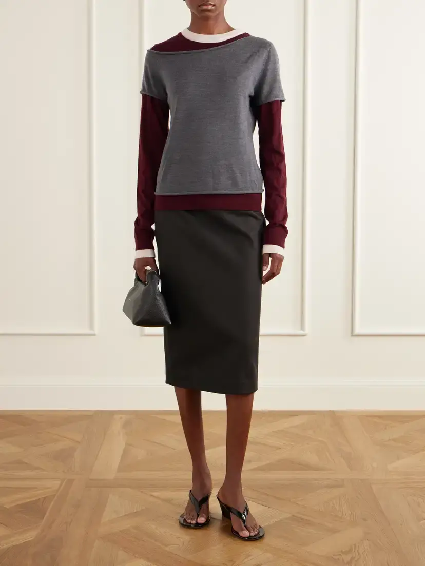 Staud Sera Layered Wool-blend Sweater | Thumbnail 2 Staud Sera Layered Wool-blend Sweater | Thumbnail 2