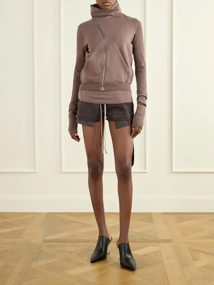 Rick Owens Drkshdw Cotton-jersey Zip-up Cardigan | Thumbnail 2 Rick Owens Drkshdw Cotton-jersey Zip-up Cardigan | Thumbnail 2