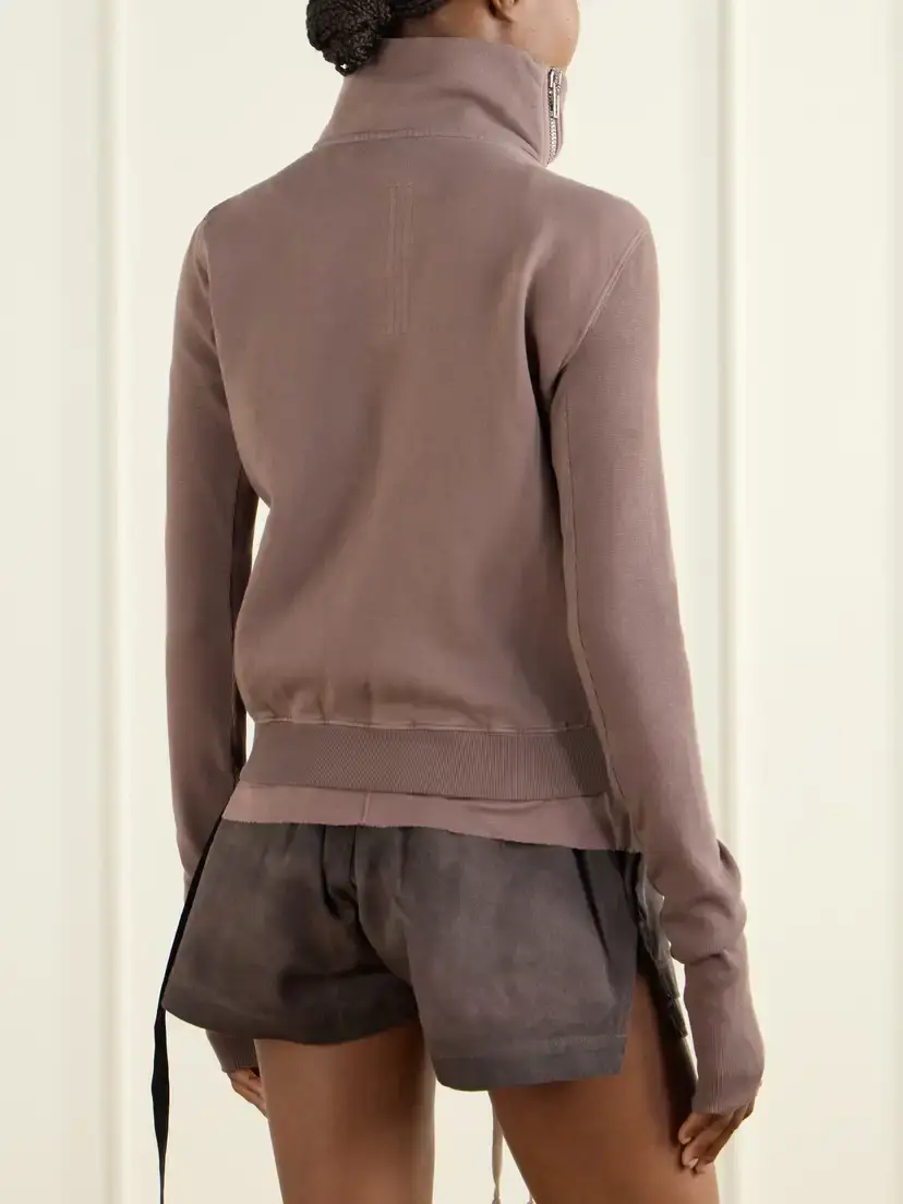 Rick Owens Drkshdw Cotton-jersey Zip-up Cardigan | Thumbnail 3 Rick Owens Drkshdw Cotton-jersey Zip-up Cardigan | Thumbnail 3