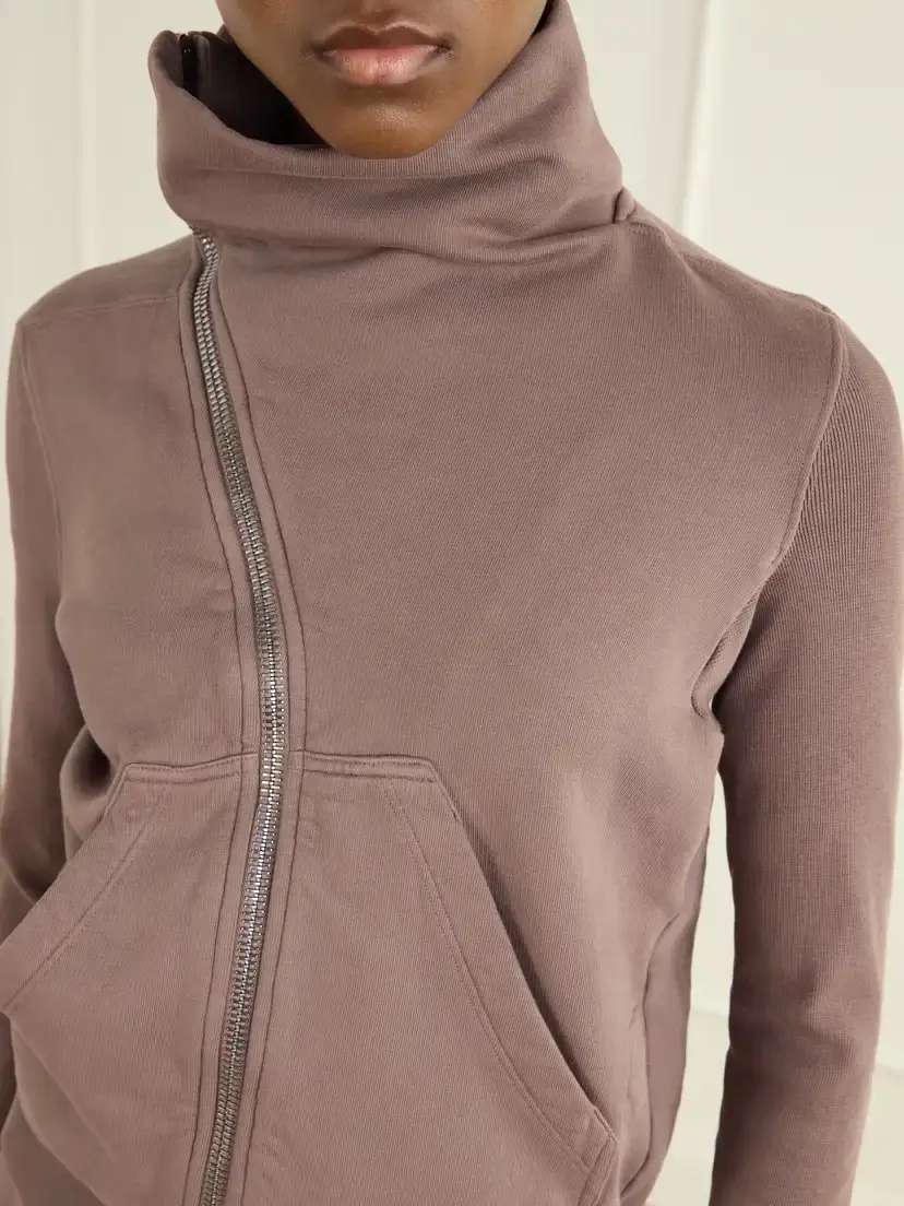 Rick Owens Drkshdw Cotton-jersey Zip-up Cardigan | Thumbnail 4 Rick Owens Drkshdw Cotton-jersey Zip-up Cardigan | Thumbnail 4
