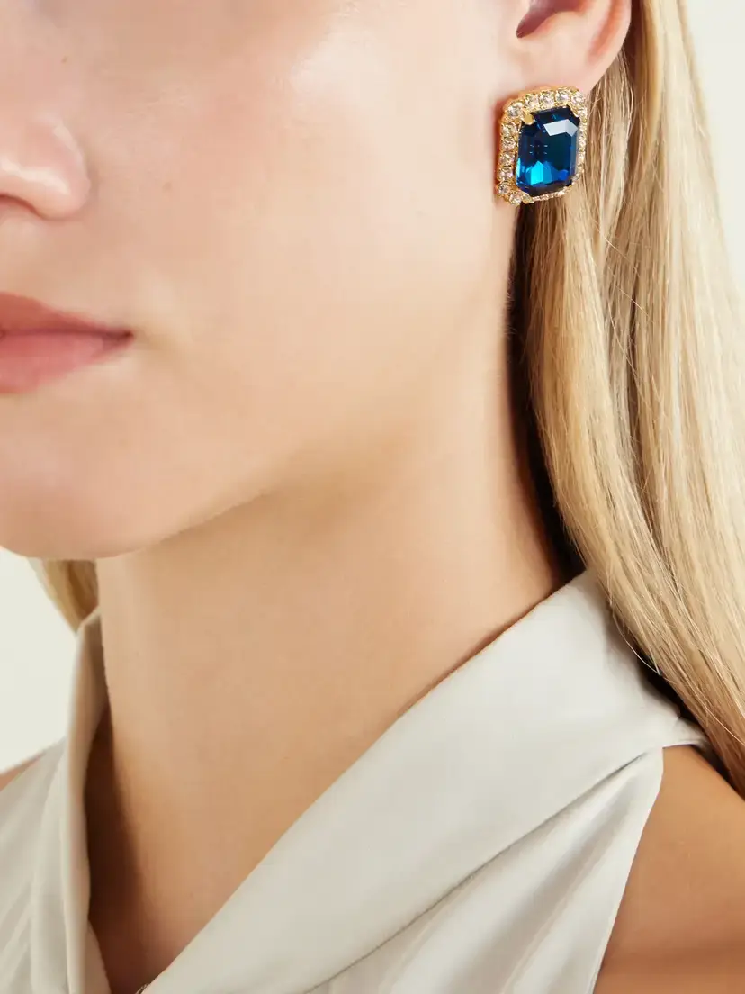 Jennifer Behr Diana Gold-plated Crystal Earrings | Thumbnail 2 Jennifer Behr Diana Gold-plated Crystal Earrings | Thumbnail 2