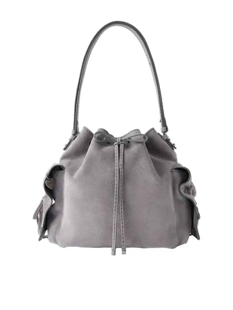 Acne Studios Suede Shoulder Bag | Image 1 Acne Studios Suede Shoulder Bag | Image 1