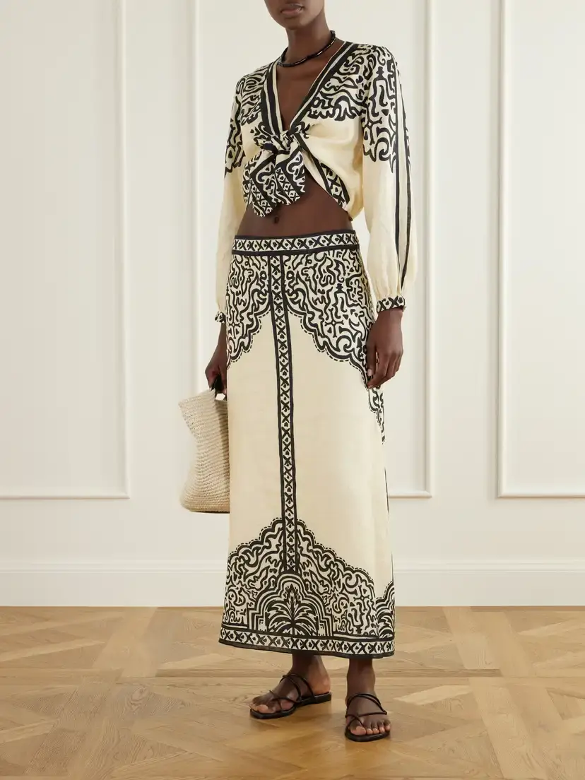 Johanna Ortiz Loose Horizon Printed Linen Maxi Skirt | Thumbnail 2 Johanna Ortiz Loose Horizon Printed Linen Maxi Skirt | Thumbnail 2