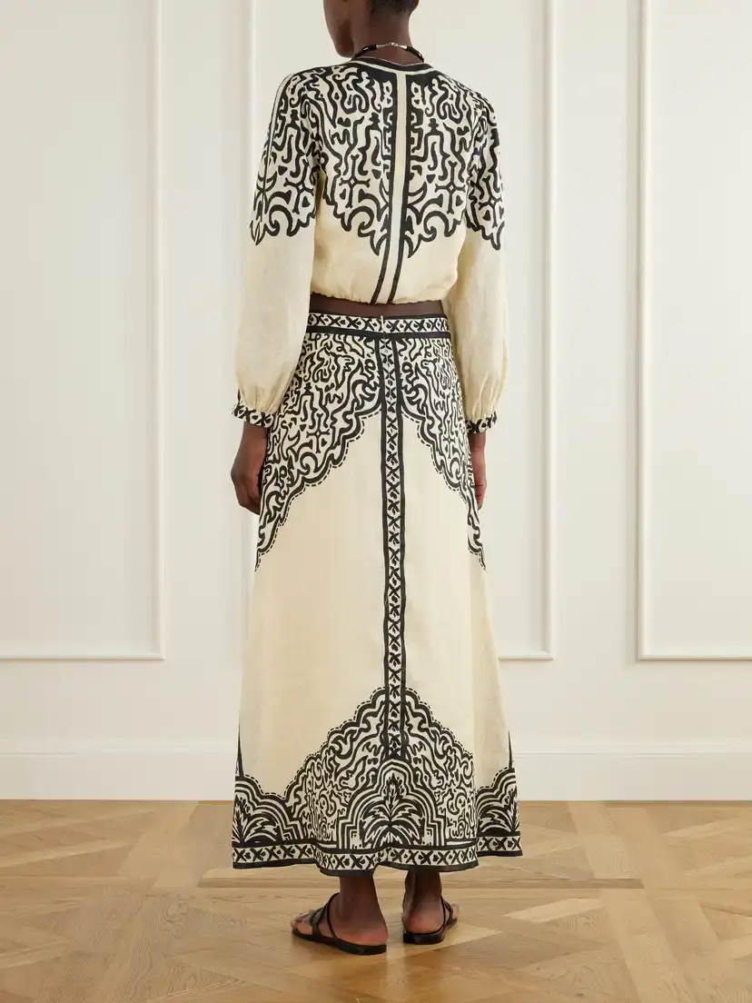 Johanna Ortiz Loose Horizon Printed Linen Maxi Skirt | Thumbnail 3 Johanna Ortiz Loose Horizon Printed Linen Maxi Skirt | Thumbnail 3