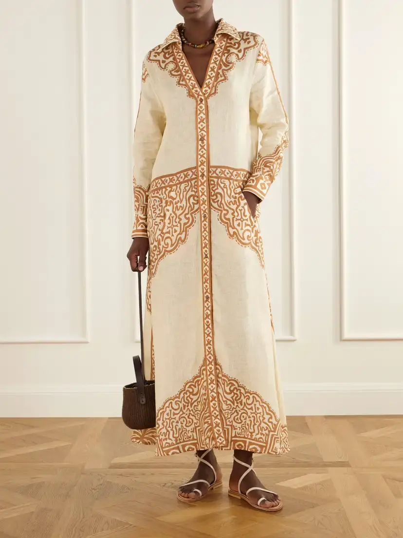 Johanna Ortiz Modern Markings Printed Linen Dress | Thumbnail 2 Johanna Ortiz Modern Markings Printed Linen Dress | Thumbnail 2