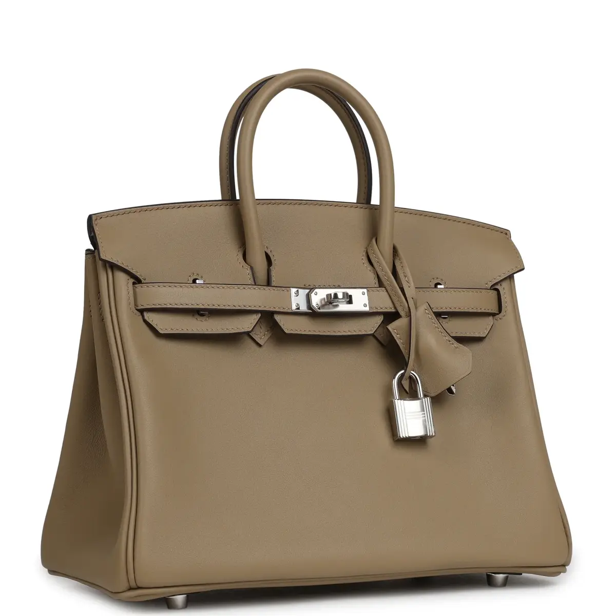 HERMÈS Hermes Birkin 25 Eclat Beige Marfa, Gris Pale Swift Palladium Hardware | Thumbnail 2