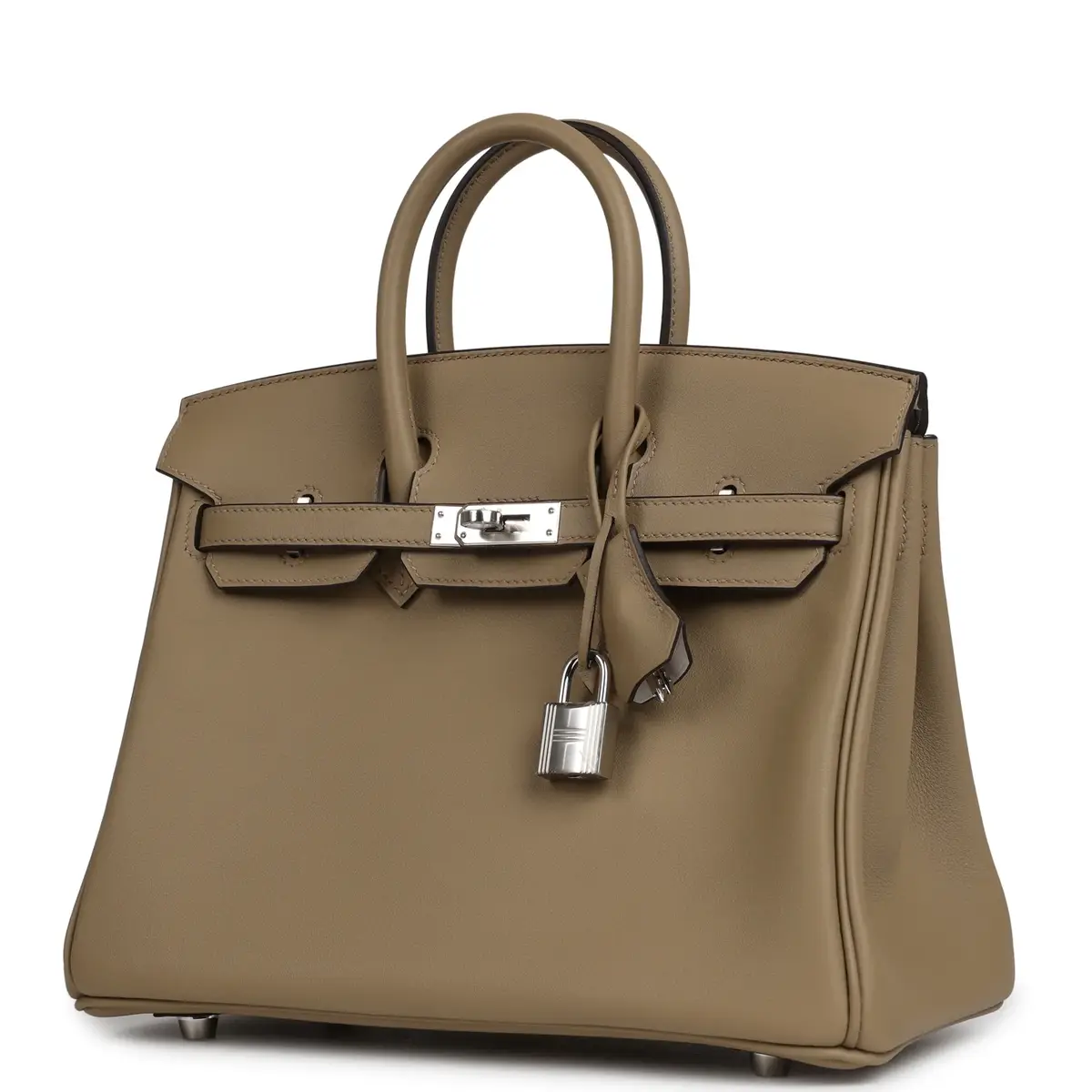 HERMÈS Hermes Birkin 25 Eclat Beige Marfa, Gris Pale Swift Palladium Hardware | Thumbnail 5